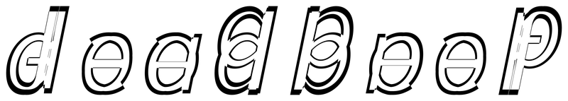 Ambigram for deadbeef in Sourcesanspro-it
